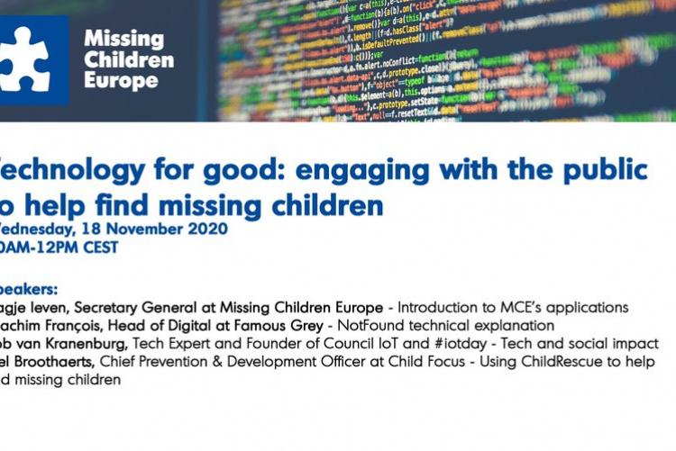 Missing Children Europe’s online symposium 18/11
