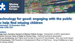 Missing Children Europe’s online symposium 18/11